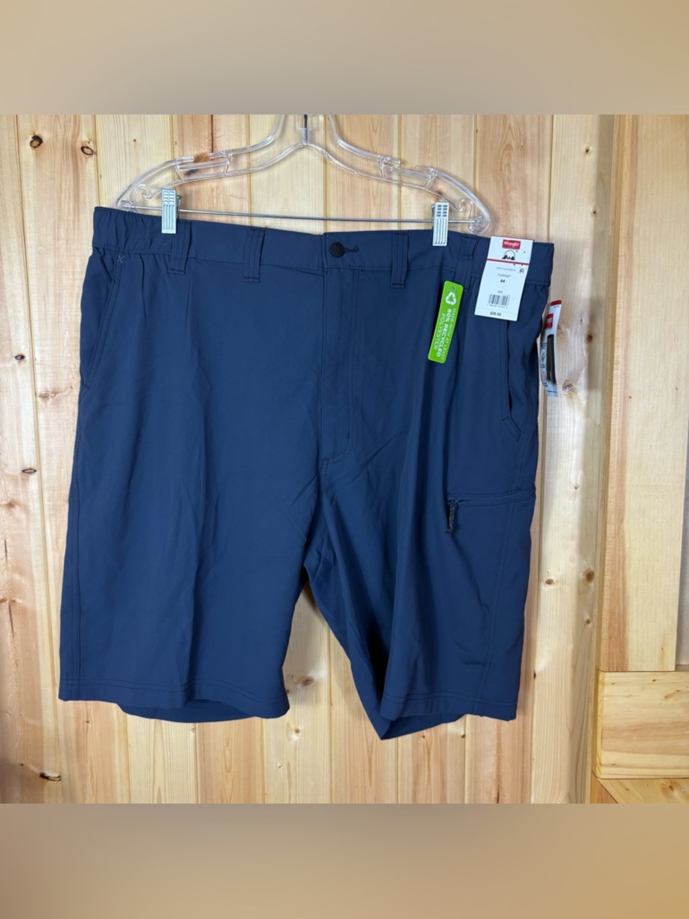 Wrangler Men’s Relaxed Fit Performance Shorts Sz 44 Blue UPF 50 Classic Flex